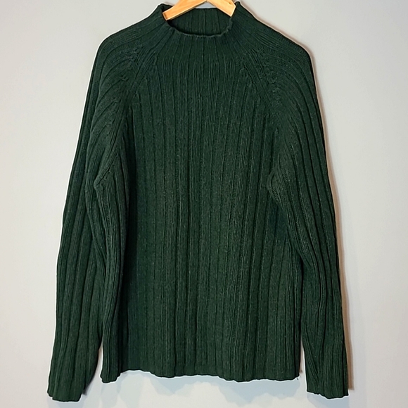 Vintage J Crew Mens XL Lambswool Knit Sweater Green Heritage Blokecore Preppy - Picture 1 of 7